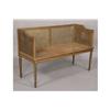 Image 2 : FRENCH LOUIS XVI CARVED GOLD PAINTED SETTEE