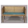 Image 3 : FRENCH LOUIS XVI CARVED GOLD PAINTED SETTEE