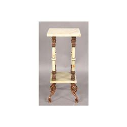 ONYX BRONZE 2 TIERED TABLE ORNATE