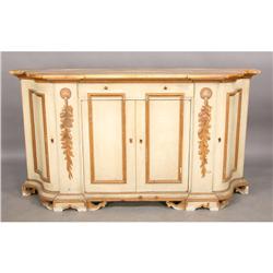 MARBLE TOP SERVER ITALIAN PIEDMONT SINGLE DRAWER