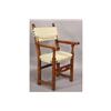 Image 6 : LOT 2 ANTIQUE ITALIAN ARM CHAIRS FABRIC BACK SEAT