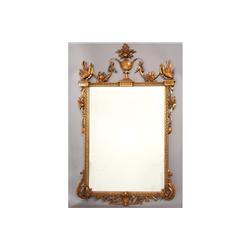 ITALIAN RESIN MIRROR BIRDS SCROLL DECORATION