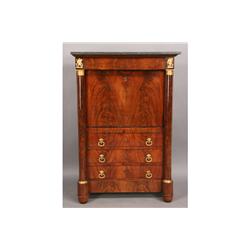 CONTINENTAL MAHOGANY DESK ABATTANT SECRETAIRE