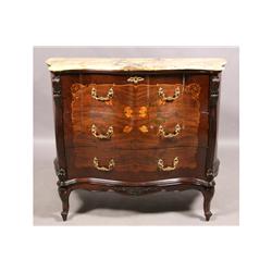 VINTAGE COMMODE FRENCH STYLE ONYX SERPENTINE