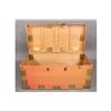 Image 4 : CAMPAIGN STYLE LARGE TRAVELING CHEST BRASS CORNER