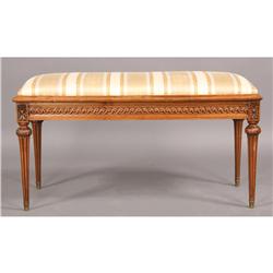 FRENCH LOUIS XVI STYLE CARVED BENCH