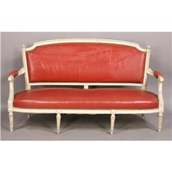 ANTIQUE FRENCH L. XVI STYLE PAINTED SETTEE