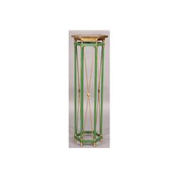 REGENCY BRASS PAINTED METAL PEDESTAL STAND