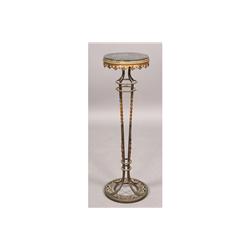 OSCAR BACH MARBLE TOP WROUGHT IRON STAND TABLE