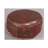 Image 1 : VINTAGE ROUND LEATHER OTTOMAN