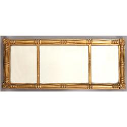 ANTIQUE AMERICAN EMPIRE CARVED GILT MIRROR