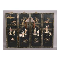 4 PANEL COROMANDEL ASIAN TABLE TOP SCREEN