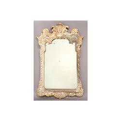 FRENCH REGENCE STYLE CARVED WOOD VINTAGE MIRROR