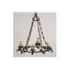 Image 1 : ARTS & CRAFTS WROUGHT IRON CHANDELIER 2 RINGS