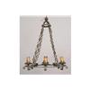 Image 2 : ARTS & CRAFTS WROUGHT IRON CHANDELIER 2 RINGS