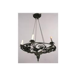 WROUGHT IRON CHANDELIER HAND HAMMERED