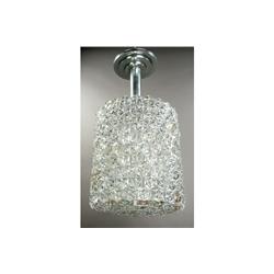 Mid cent. modern Italian metal & glass chandelier