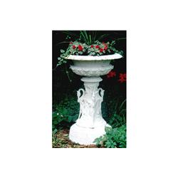 PR ANTIQUE VICTORIAN CAST IRON GARDEN URNS