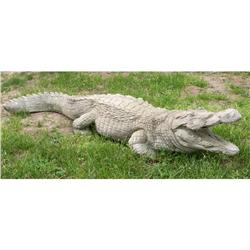 CAST STONE ALLIGATOR DETAILED SCALES AND BODY