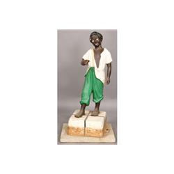 ANTIQUE CAST IRON FIGURAL HITCHING POST