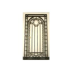 PAIR LARGE FRENCH WROUGHT IRON PANELS GARDEN
