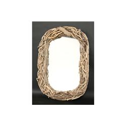 PR MIRRORS OVAL DRIFTWOOD RUSTIC