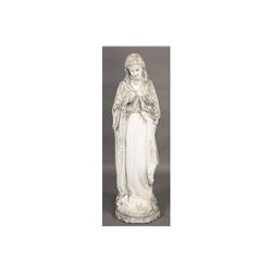 CAST STONE GARDEN FIGURE VIRGIN MARY RELIGIOUS