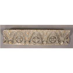 Cast stone gothic garden fragment.
