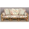 Image 2 : 9 PC VINTAGE BAMBOO RATTAN STRIPED CUSHIONS