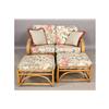 Image 4 : 9 PC VINTAGE BAMBOO RATTAN STRIPED CUSHIONS