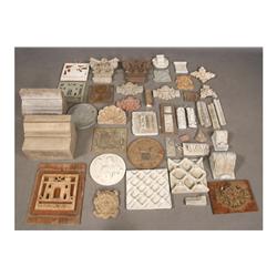 LARGE LOT PLASTER ARCHITECTURAL ELEMENTS FRAGMENT