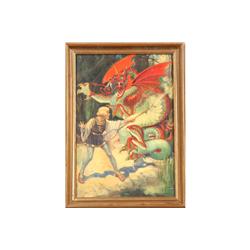 EDWIN JOHN PRITTIE AMERICAN PAINTING DRAGON