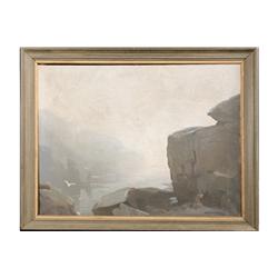 ARTHUR F. MAYNARD OIL PAINTING DELAWARE WATER GAP