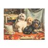 Image 2 : PORTRAIT PAINTING 3 DOGS POSING FINE ART