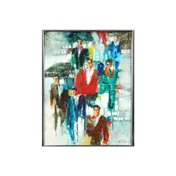 ABSTRACT OIL PAINTING MALE FIGURE