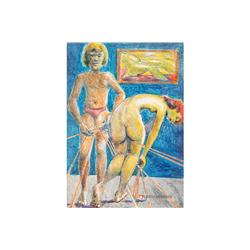 Samuel Joseph Brown Philadelphia mixed media nude