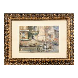 JOHN MUIRHEAD EUROPEAN TOWNSCAPE WATERCOLOR