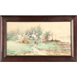 S. A. MULHOLLAND 19TH C. AMERICAN LANDSCAPE PAINT
