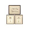 Image 1 : 3 FRENCH ARCHITECTURAL PRINTS