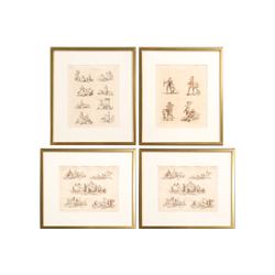 SERIES FOUR ANTIQUE ENGLISH PRINTS W.H. PYNE