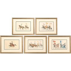 SERIES 5 H. JENN COLORED MILITARY PRINTS