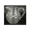 Image 1 : CUT GLASS PITCHER ORNATE MONOGRAM
