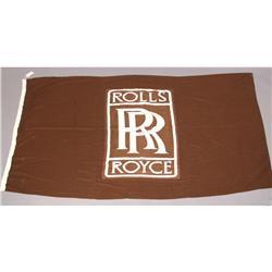 ROLLS ROYCE WOVEN WOOL FLAG LABELED ENGLAND