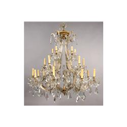 LG ANTIQUE FRENCH CRYSTAL CHANDELIER