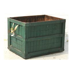 VINTAGE GARDEN WOOD PAINTED BIN