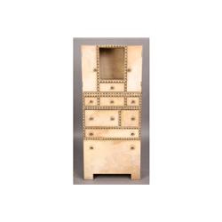 MID CENT MODERN PARCHMENT CABINET DRAWERS