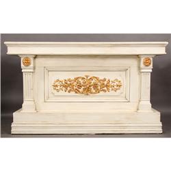 NEOCLASSICAL STYLE GILT PAINTED BAR COUNTER