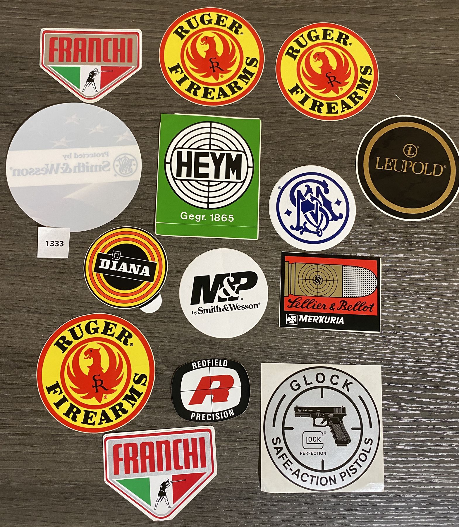 LOT OF 22 - FIREARMS DECALS & CRESTS - SEE ALL PICS
