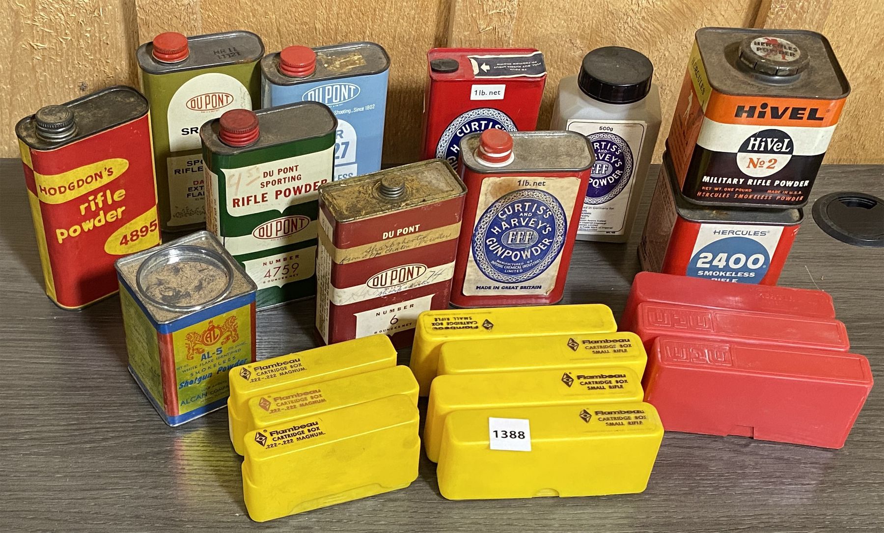 JOB LOT - EMPTY VINTAGE POWDER TINS & EMPTY SHELL HOLDERS