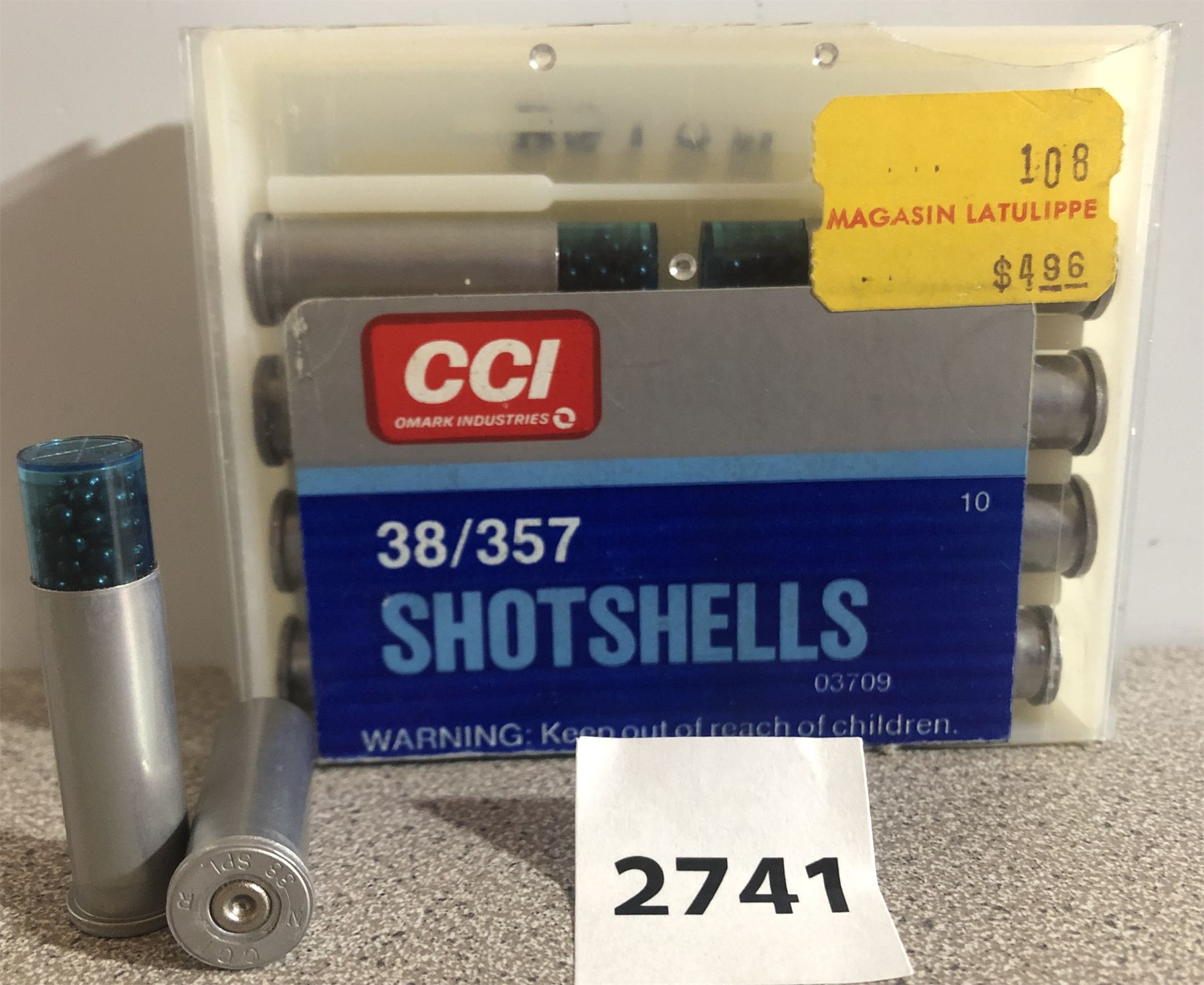 AMMO: 9X LIVE & 1X BRASS CCI .38 SPL/ .357 MAG - #9 SHOTSHELLS